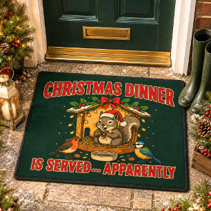 Christmas Dinner Is Served Apparently Doormat