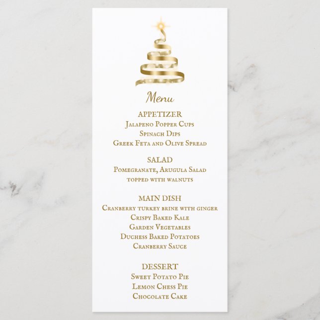 Christmas Dinner Menu (Front)