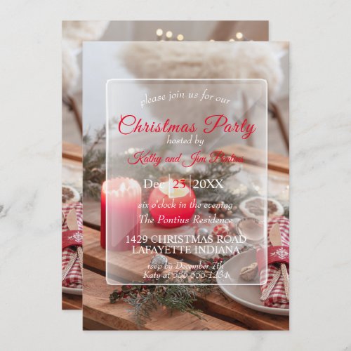 Christmas dinnerparty invitation