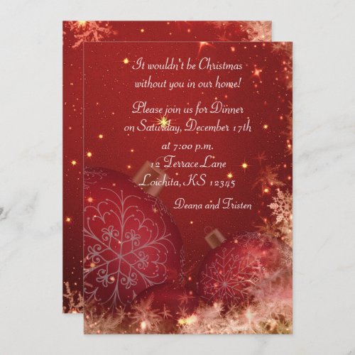 Christmas Dinner Party Invitation