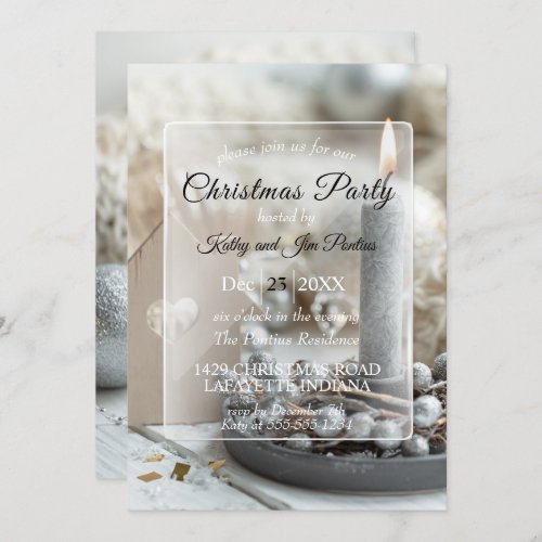 Christmas dinnerparty invitation