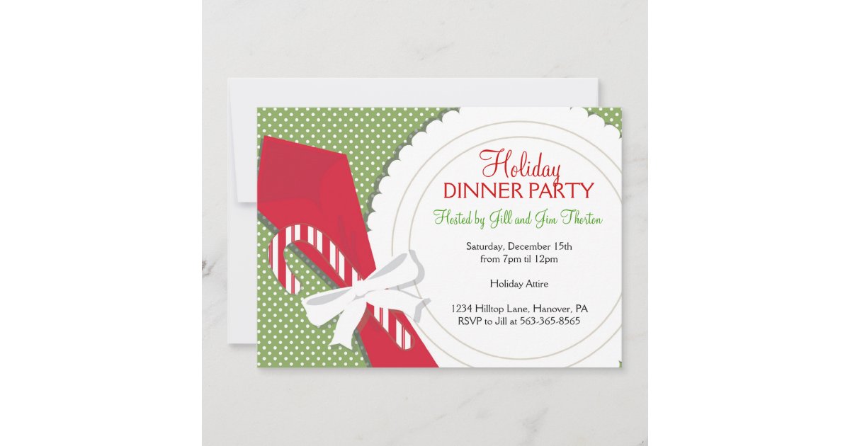 Christmas Dinner Party Invitations | Zazzle.com