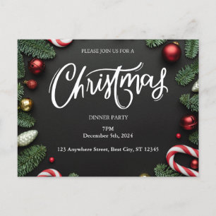 Christmas Dinner Party Postcard