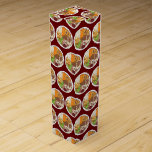 Christmas Dinner Party UK Festive British Food Wine Box<br><div class="desc">Design features an original illustration of a traditional British Christmas roast dinner with all of the trimmings, including Yorkshire puddings, roast potatoes, sprouts, parsnips, carrots, pigs-in-blankets, turkey, gravy, and cranberries. Ideal for celebrating the festive period! Don't see what you're looking for? Need help with customization? Contact Rebecca to have something...</div>
