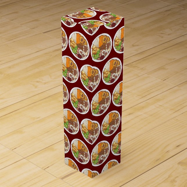 Christmas Dinner Party UK Festive British Food Wine Box (Front)