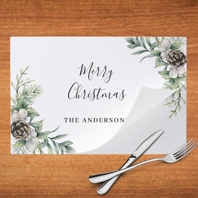 Christmas dinner pine cones nordic family name paper pad (Creator Uploaded)