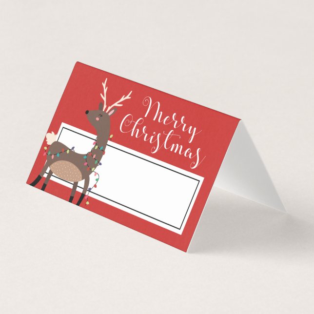 Christmas Dinner Place Card | Merry Christmas (Front)