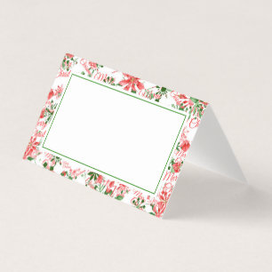 Christmas Dinner Place Card Snowflakes