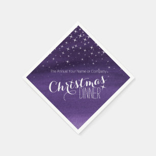 Christmas dinner starry night custom napkins