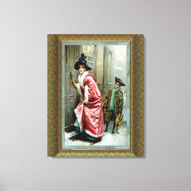 Christmas Dinner  Wrapped Canvas Print (Front)