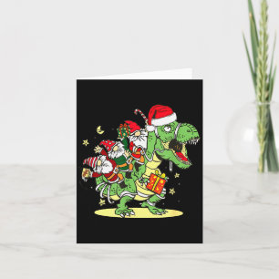 Christmas, Dino, Ugly Xmas, Trex Dinosaur, Gnome  Card