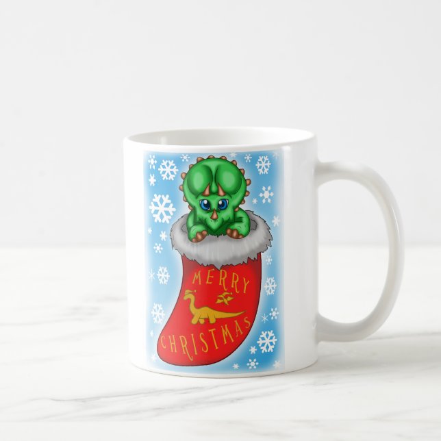 Christmas Dinosaur Coffee Mug (Right)