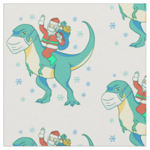christmas dinosaur face mask santa fabric