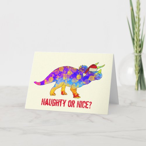 Christmas Dinosaur Funny Quote Card