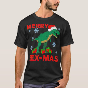 Christmas Dinosaur Funny TRe Merry ReMas Gift T-Shirt
