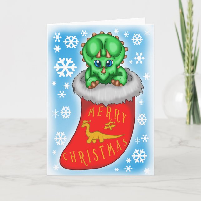 Christmas Dinosaur Holiday Card (Front)