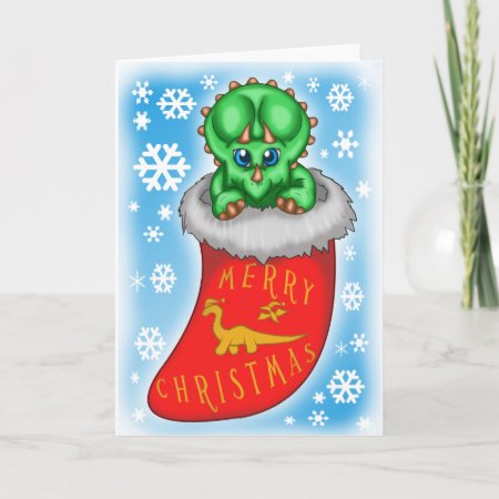 Christmas Dinosaur Holiday Card