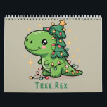 Christmas Dinosaur Light Party Funny Tree Rex Calendar<br><div class="desc">Christmas Dinosaur Light Party Funny Tree Rex</div>