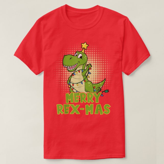 Christmas Dinosaur Merry ReMas Pajamas T Re Boys G T-Shirt (Design Front)