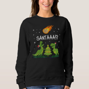 Christmas Dinosaur Meteor Santa Dino Sweatshirt