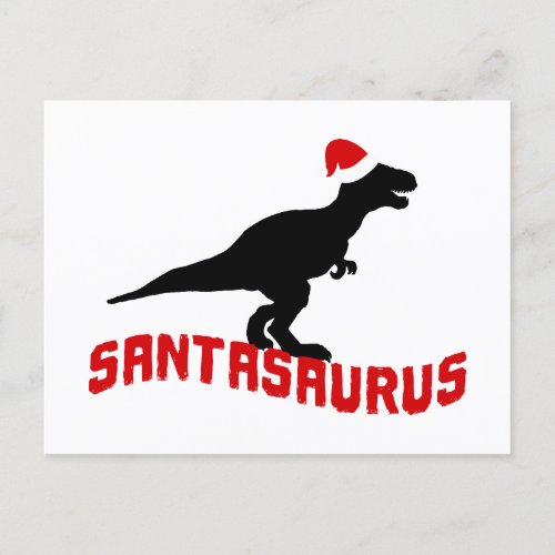 Christmas dinosaur prehistoric holiday postcard