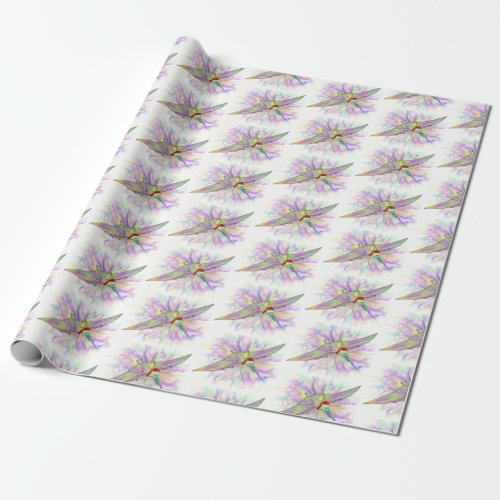 Christmas Dinosaur Santa Pterodactyl Wrapping Paper