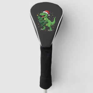 Christmas Dinosaur Santa T Rex Golf Head Cover