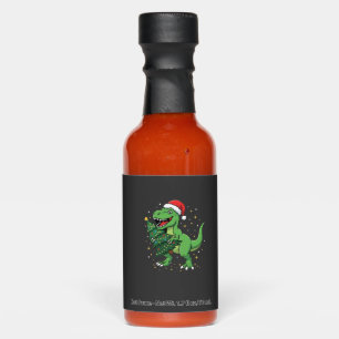 Christmas Dinosaur Santa T Rex Hot Sauces