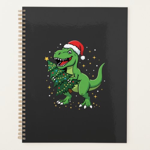 Christmas Dinosaur Santa T Rex Planner