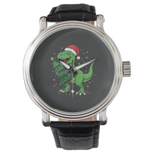 Christmas Dinosaur Santa T Rex Watch