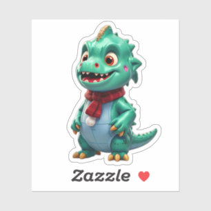 Christmas Dinosaur Sticker