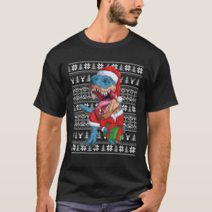 Christmas Dinosaur T Rex Santa Claus Costume For B T-Shirt