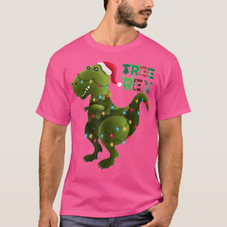 Christmas Dinosaur Tree Re Pajamas Men Boys Xmas L T-Shirt