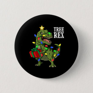 Christmas Dinosaur Tree Rex Boys Girls Kids Xmas G Button