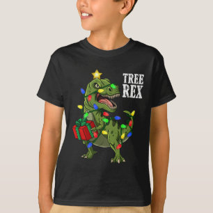 Christmas Dinosaur Tree Rex Boys Girls Kids Xmas G T-Shirt