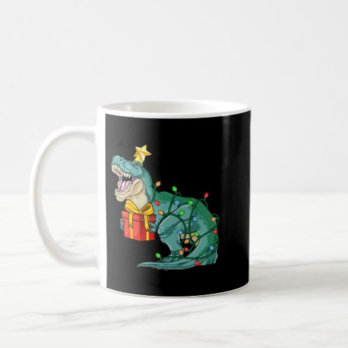 Christmas Dinosaur Tree Rex Cute Boys Kids TRex Xm Coffee Mug