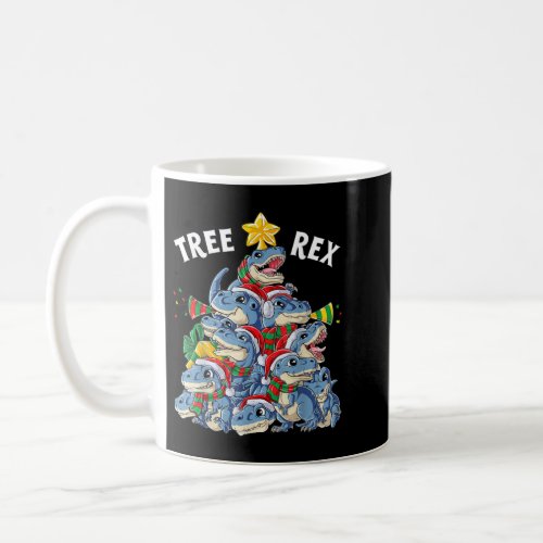 Christmas Dinosaur Tree Rex Pajamas Men Boys Xmas  Coffee Mug