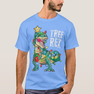 Christmas Dinosaur Tree Rex Pajamas Men Boys Xmas T-Shirt