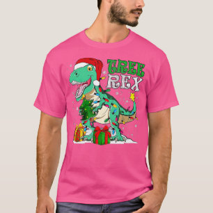 Christmas Dinosaur Tree Rex Pajamas Men Boys Xmas T-Shirt