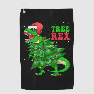 Christmas Dinosaur Tree Rex Pajamas Xmas Christmas Golf Towel