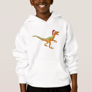 Christmas Dinosaur Velociraptor Hoodie