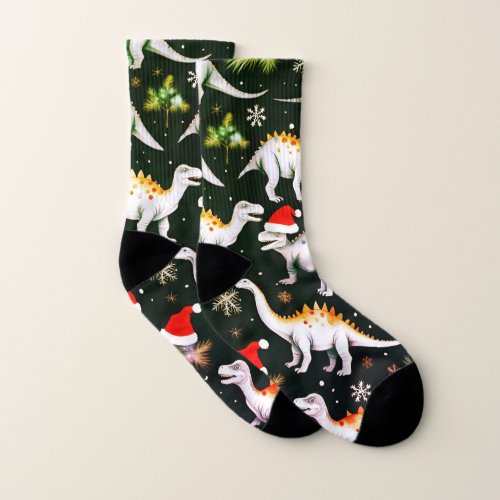 Christmas Dinosaurs Socks