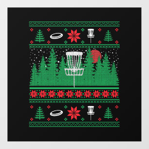 Christmas Disc Golf Frisbee Ugly Christmas Xmas Floor Decals