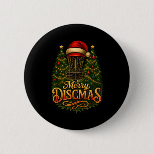 Christmas Disc Golf Merry Discmas  Button