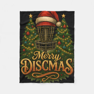 Christmas Disc Golf Merry Discmas Fleece Blanket