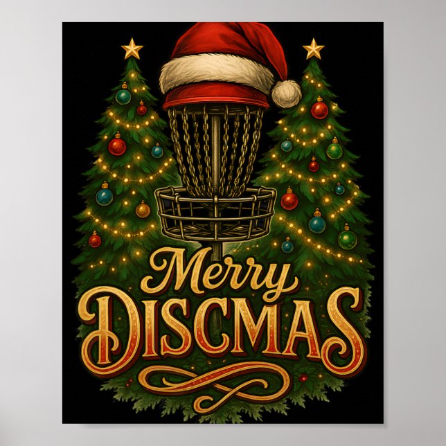 Christmas Disc Golf Merry Discmas  Poster (Front)