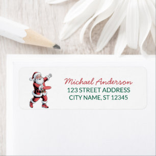 Christmas Disc Golf Santa Claus Return Address Label