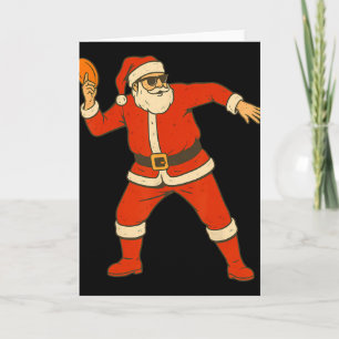 Christmas Disc Golf Vintage Funny Santa Xmas  Card