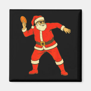 Christmas Disc Golf Vintage Funny Santa Xmas Magnet