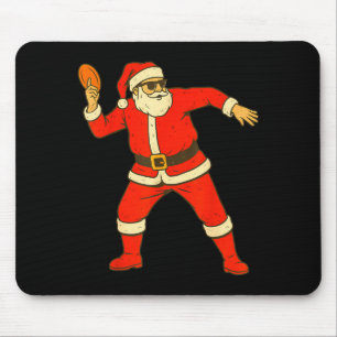 Christmas Disc Golf Vintage Funny Santa Xmas  Mouse Pad